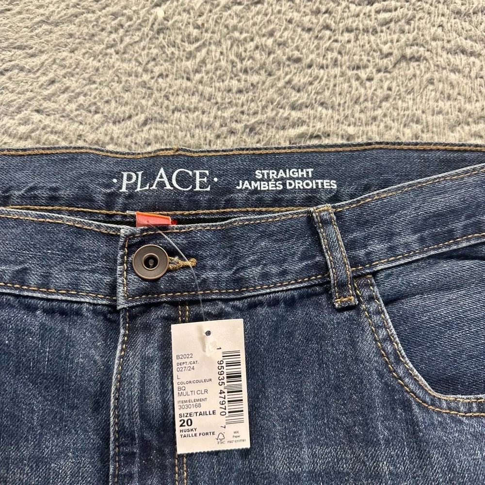 The Children's Place Jeans‎ Boys 20H Blue Cotton Denim Straight Leg Faded Travel